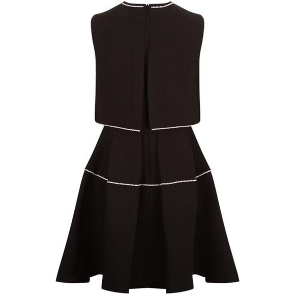 Sandro Pearl Embellished Dress Black Size FR 1/US XS - Picture 5 of 14